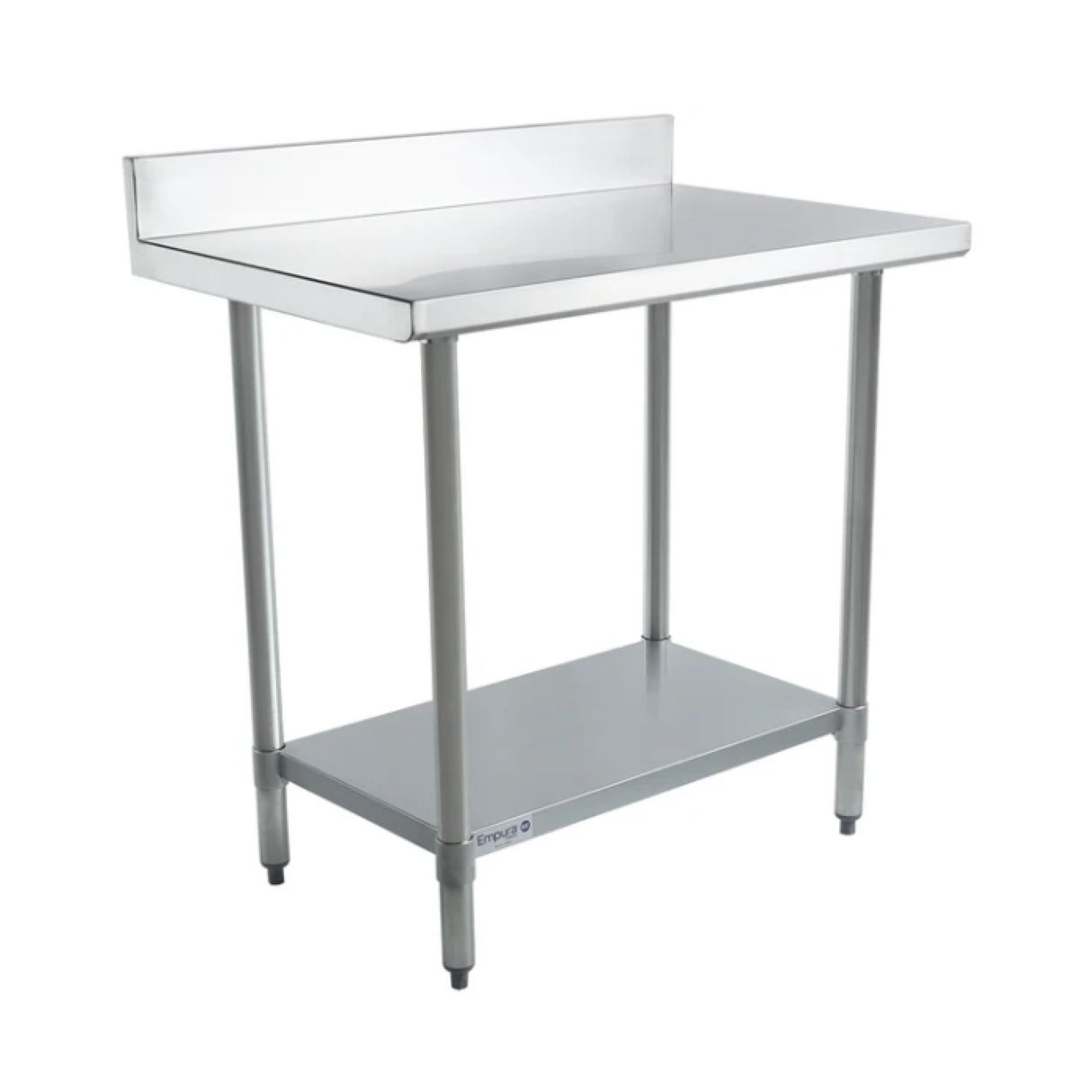 Empura Stainless WT4B2436 Work Table 36"W X 24"D X 35"H Standard Duty 4 Inch Backsplash
