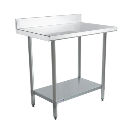 Empura Stainless WT4B2436 Work Table 36"W X 24"D X 35"H Standard Duty 4 Inch Backsplash