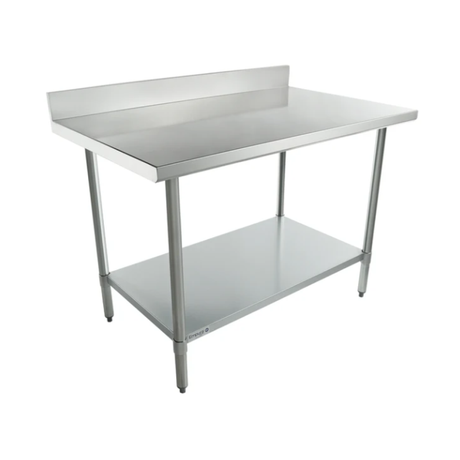 Empura Stainless WT4B3048 Work Table 48"W X 30"D X 35"H Standard Duty 4 Inch Backsplash