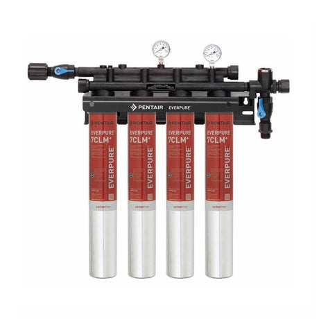 Everpure EV977114 QC7I Quad-7CLM+ Fountain Filtration System 5 Micron 4-6.68 Gpm Flow Rate