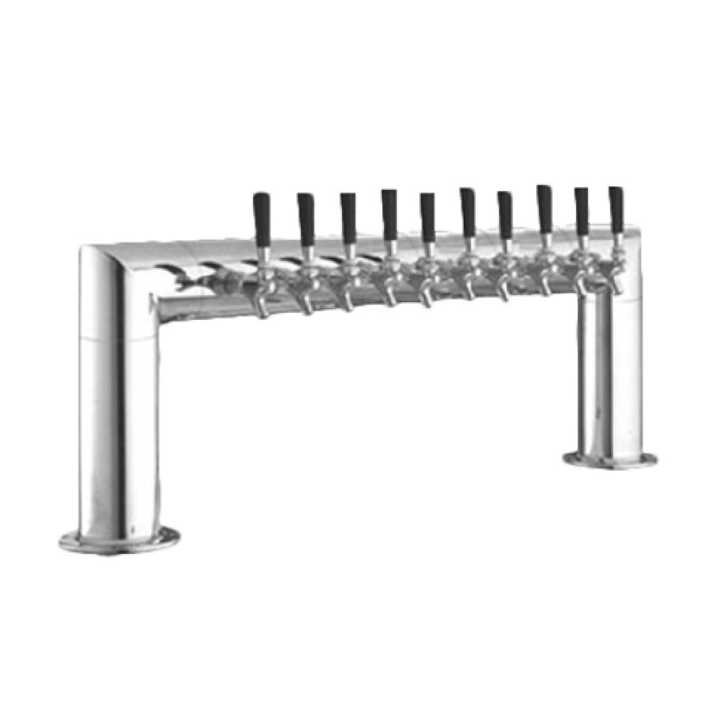 Perlick 4009-10B - Pass-Thru Draft Beer Tower, Countertop, 46"W X 14"H