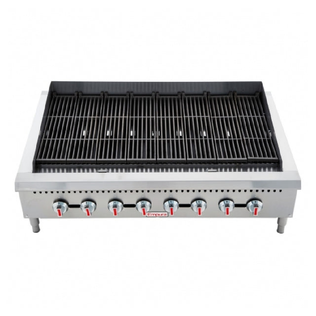 Empura Equipment ECB-48 Heavy Duty Stainless Steel Gas Charbroiler 48" W 160000 BTU