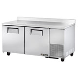 True Mfg. - General Foodservice TWT-67F-HC - Deep Work Top Freezer, Two-section, Stainless Steel Top With Rear Splash