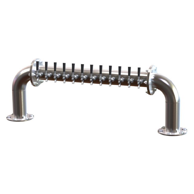 Perlick 4066-10L Pass-Thru Brew Pipe Draft Beer Tower Countertop 50-1/16"W X 17-1/2"H