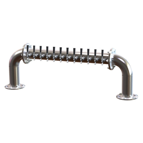 Perlick 4066-6R - Pass-Thru Brew Pipe Draft Beer Tower, Countertop, 38-1/8"W X 17-1/2"H