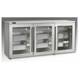 Perlick PTR72 - Pass-Thru Refrigerated Back Bar Cabinet, Three-section, 72"W