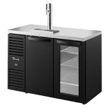 True Mfg. - Premier Bar TDR48-RISZ1-L-B-SG-1 - Refrigerated Draft Bar Cooler, Two-section