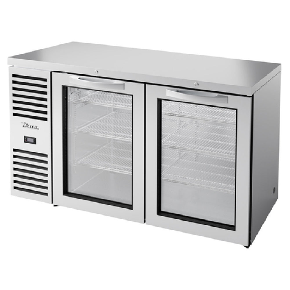 True Mfg. - Premier Bar TBR60-RISZ1-L-S-GG-1 - Refrigerated Back Bar Cooler, Two-section