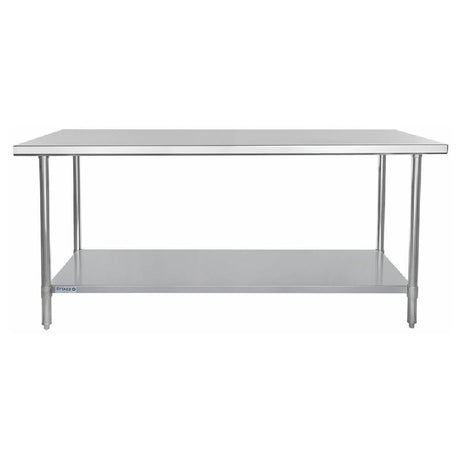 Stainless steel Empura Super Duty Work Table with undershelf, 30’’ x 72’’