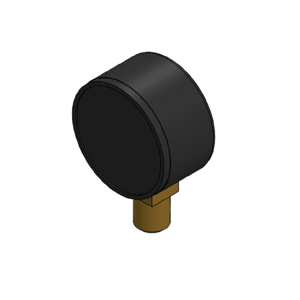 Black cylindrical knob with brass base for Everpure PG QT/FX pressure gauge 0-160 psi