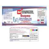 Marston Chemical 300194 Enzyme Drain Cleaner 1 Gallon Enzyme Enhanced Formula