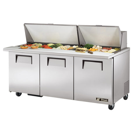 True Mfg. - General Foodservice TSSU-72-30M-B-ST-HC - Mega Top Sandwich/Salad Unit