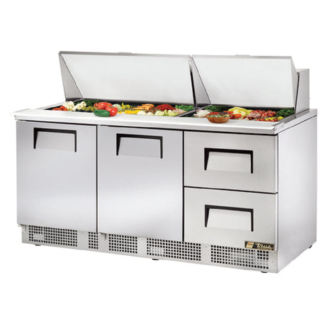 True Mfg. - General Foodservice TFP-72-30M-D-2-HC - Sandwich/Salad Unit, Three-section