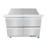 Empura E-KSP48M-D4 - Refrigerated Sandwich/Salad Mega Top Prep Table With Drawers