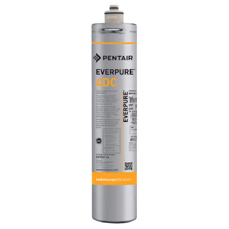 Pentair Everpure 4DC Water Filter Cartridge with orange and gray labeling displayed