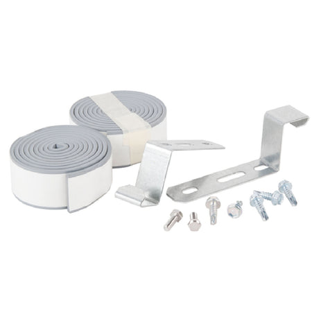 White mounting bracket kit extension with foam strips for B-500 bins hardware components