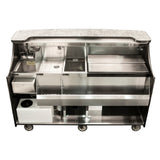 Perlick MOBS-66TS-S - Mobile Bar, With Hand Sink, 66" Total Bartending Width