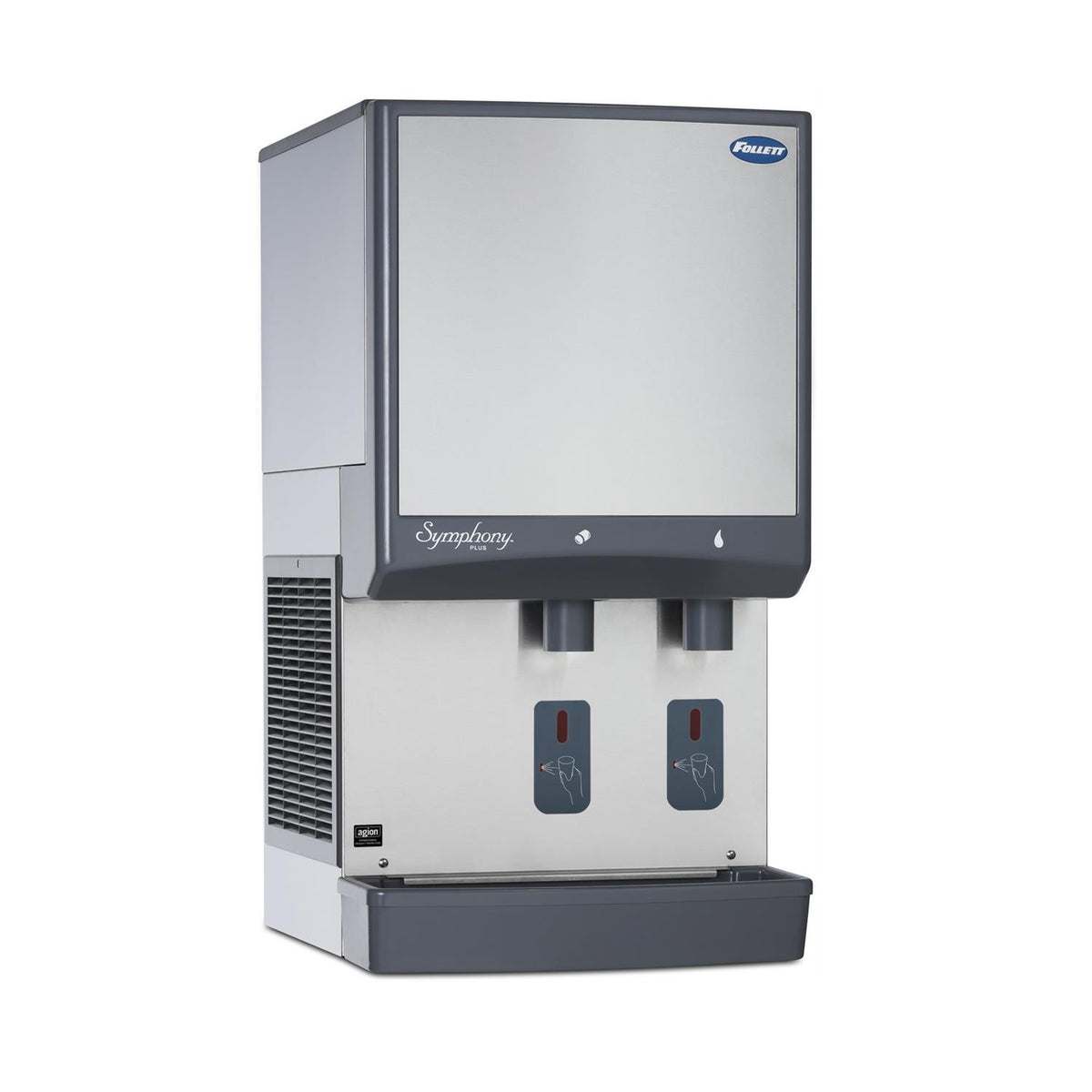 Follett 25HI425A-SI-DP Symphony Plus™ Ice Dispenser Wall Mount With Drain Pan