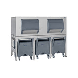 Follett ITS1700SG-90 ITS Ice Storage And Transport System Elevated Gravity Dispense Bin With (3) SmartCART 240 Ice Carts