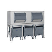 Follett ITS1700SG-90 ITS Ice Storage And Transport System Elevated Gravity Dispense Bin With (3) SmartCART 240 Ice Carts