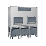 Follett ITS3250SG-90 ITS Ice Storage And Transport System Elevated Gravity Dispense Bin With (3) SmartCART 240 Ice Carts