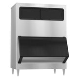 Commercial ice bin featuring stainless steel construction and top view windows for convenience