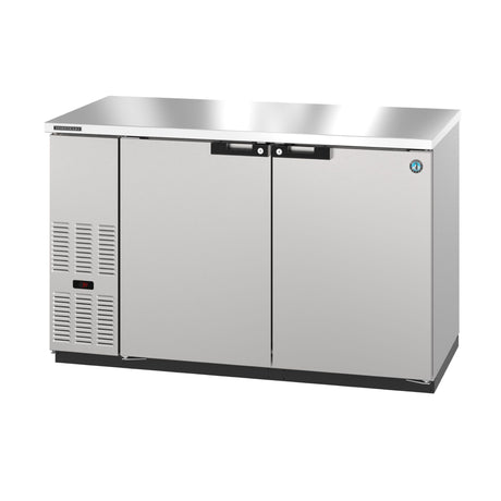 Stainless steel Hoshizaki BB59-S bar cooler with two doors for commercial refrigeration