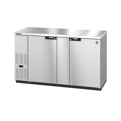 Stainless steel Hoshizaki BB69-S bar cooler with two doors for commercial refrigeration