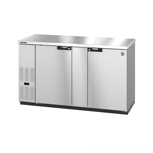 Stainless steel Hoshizaki BB69-S bar cooler with two doors for commercial refrigeration