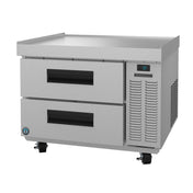 Stainless steel refrigerated equipment stand with drawers on wheels from Steelheart Series