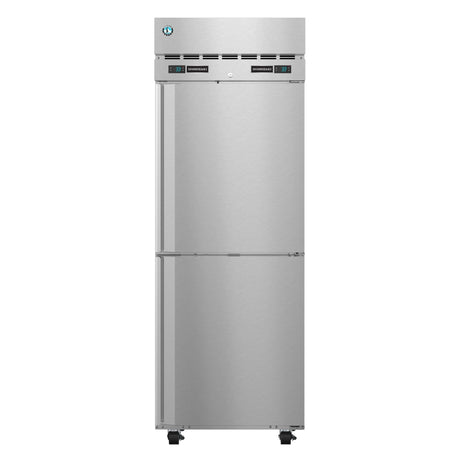 Stainless steel commercial dual temp refrigerator on wheels from Hoshizaki Steelheart Series