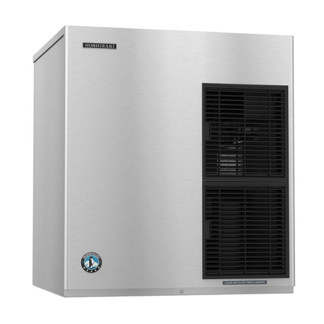 Stainless steel commercial ice maker Hoshizaki F-1501MWJ with black ventilation panel