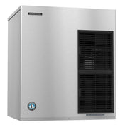 Stainless steel Hoshizaki F-2001MRJ-C ice maker with black ventilation panel, cubelet style