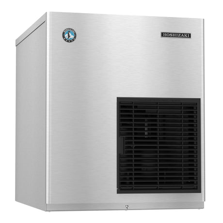 Stainless steel Hoshizaki F-801MWJ Ice Maker with black ventilation panel