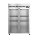 Commercial stainless steel refrigerator with glass doors from Hoshizaki Steelheart Series