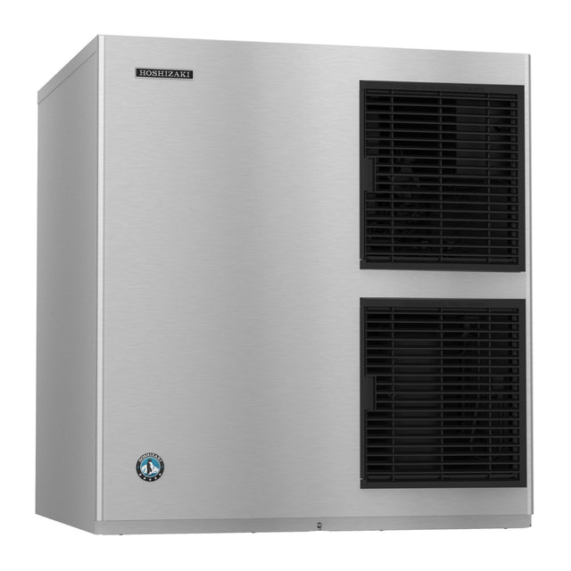 Stainless steel finish Hoshizaki KM-1100MAJ50 ice maker with dual ventilation panels