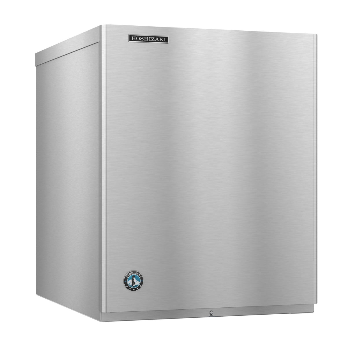 Stainless steel Hoshizaki KM-350MWJ ice maker featuring a sleek, minimalist design