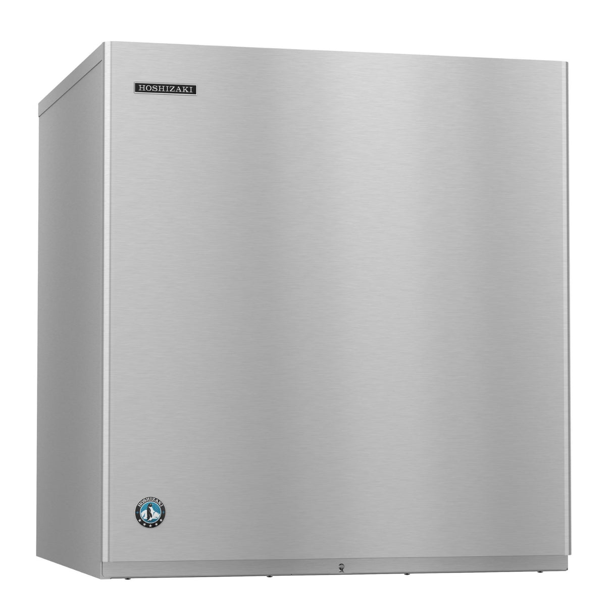 Stainless steel Hoshizaki KM-901MWJ ice maker featuring a sleek cube style design