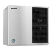 Stainless steel Hoshizaki KMD-860MAJ ice maker with black ventilation panels, cube style