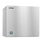 Stainless steel Hoshizaki KMD-860MWJ ice maker featuring a blue and white logo