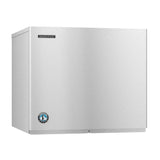 Stainless steel Hoshizaki KML-700MRJ ice maker with blue logo for cube-style ice production