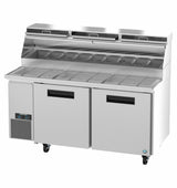Hoshizaki PR67B-Z Steelheart® Series Pizza Prep Table Reach-in Two-section