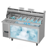 Hoshizaki PR67B-Z Steelheart® Series Pizza Prep Table Reach-in Two-section