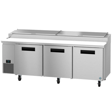 Hoshizaki PR93B Steelheart Series Pizza Prep Table Reach-in Three-section