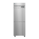 Stainless steel Hoshizaki Steelheart Series refrigerator with two doors, commercial use