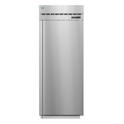 Stainless steel upright Hoshizaki Steelheart Series Refrigerator with a single door