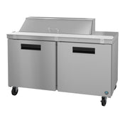 Stainless steel commercial refrigerated prep table on wheels for Steelheart Series Sandwich