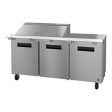 Stainless Steel Commercial Refrigerated Prep Table on Wheels, Steelheart Series Mega