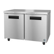 Stainless steel two-door undercounter freezer on wheels, Steelheart Series Undercounter model