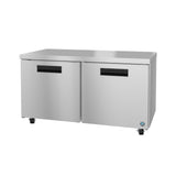 Hoshizaki UR60B Steelheart Series Undercounter Refrigerator with two doors on wheels